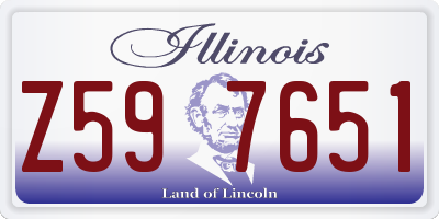 IL license plate Z597651