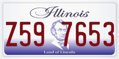 IL license plate Z597653