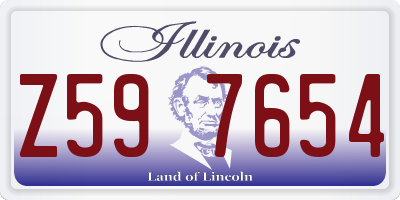 IL license plate Z597654