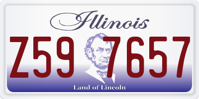 IL license plate Z597657