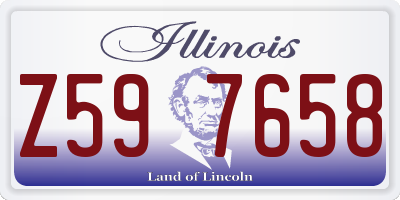 IL license plate Z597658