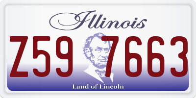 IL license plate Z597663
