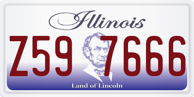 IL license plate Z597666