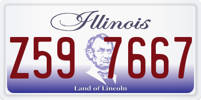 IL license plate Z597667