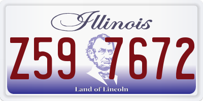 IL license plate Z597672
