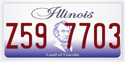 IL license plate Z597703