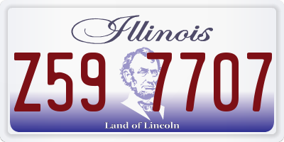IL license plate Z597707