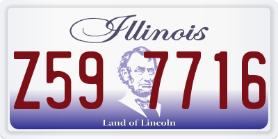 IL license plate Z597716