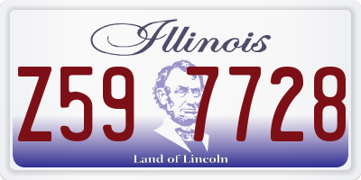 IL license plate Z597728