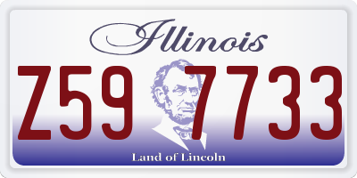 IL license plate Z597733