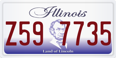 IL license plate Z597735