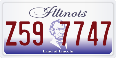 IL license plate Z597747