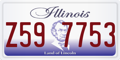 IL license plate Z597753