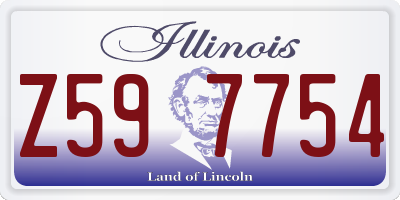 IL license plate Z597754