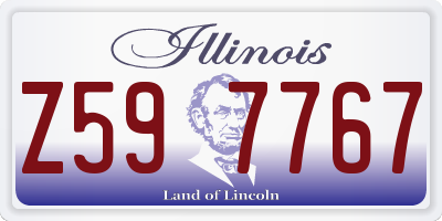 IL license plate Z597767