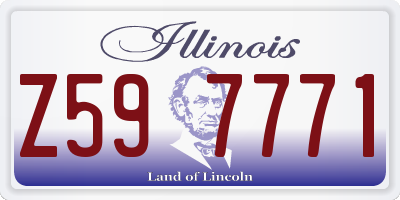 IL license plate Z597771
