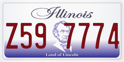 IL license plate Z597774