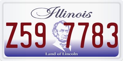 IL license plate Z597783