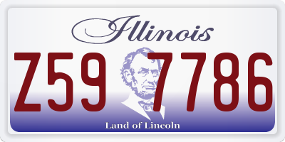 IL license plate Z597786