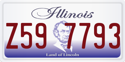 IL license plate Z597793