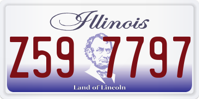 IL license plate Z597797