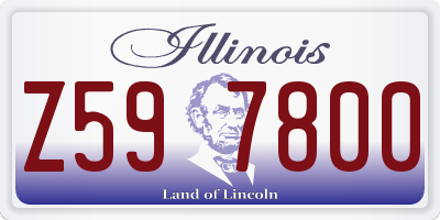 IL license plate Z597800