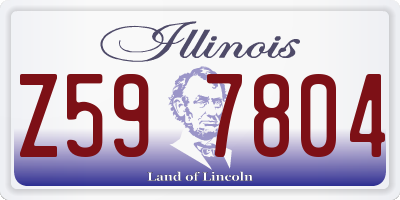 IL license plate Z597804