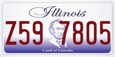 IL license plate Z597805