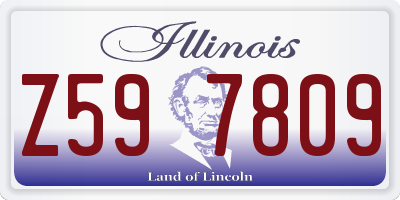 IL license plate Z597809