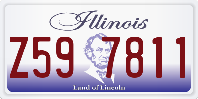 IL license plate Z597811