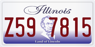 IL license plate Z597815