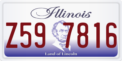 IL license plate Z597816
