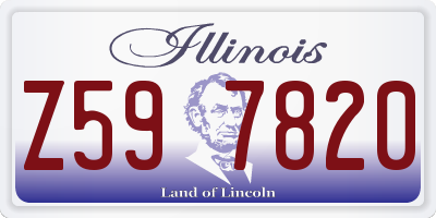 IL license plate Z597820