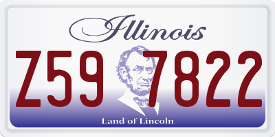 IL license plate Z597822