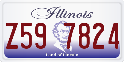 IL license plate Z597824