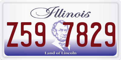 IL license plate Z597829
