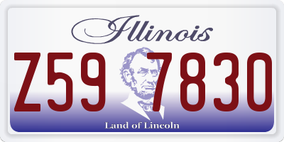 IL license plate Z597830