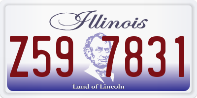 IL license plate Z597831