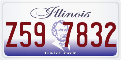 IL license plate Z597832