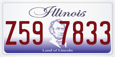 IL license plate Z597833