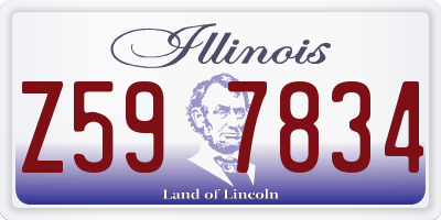 IL license plate Z597834