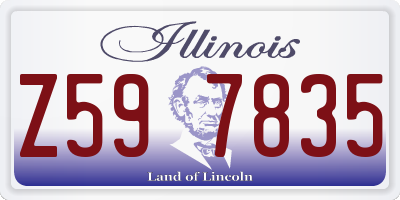 IL license plate Z597835