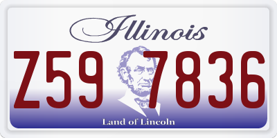 IL license plate Z597836