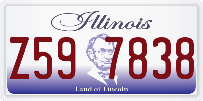 IL license plate Z597838
