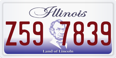 IL license plate Z597839