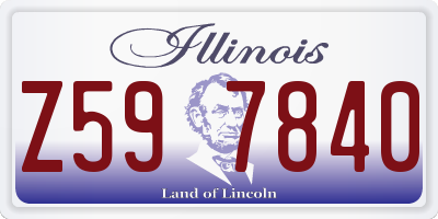 IL license plate Z597840