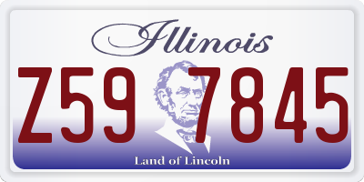 IL license plate Z597845