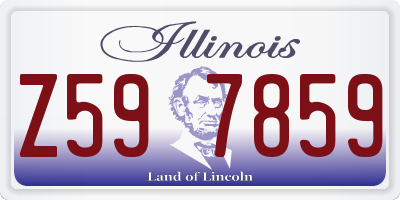 IL license plate Z597859