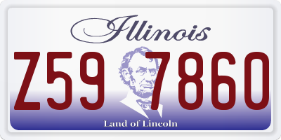 IL license plate Z597860