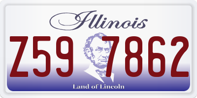 IL license plate Z597862